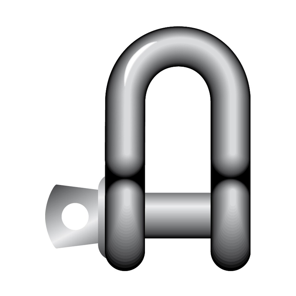 Large Dee Shackles w/ Type A Screw Collar Pin - Various Sizes