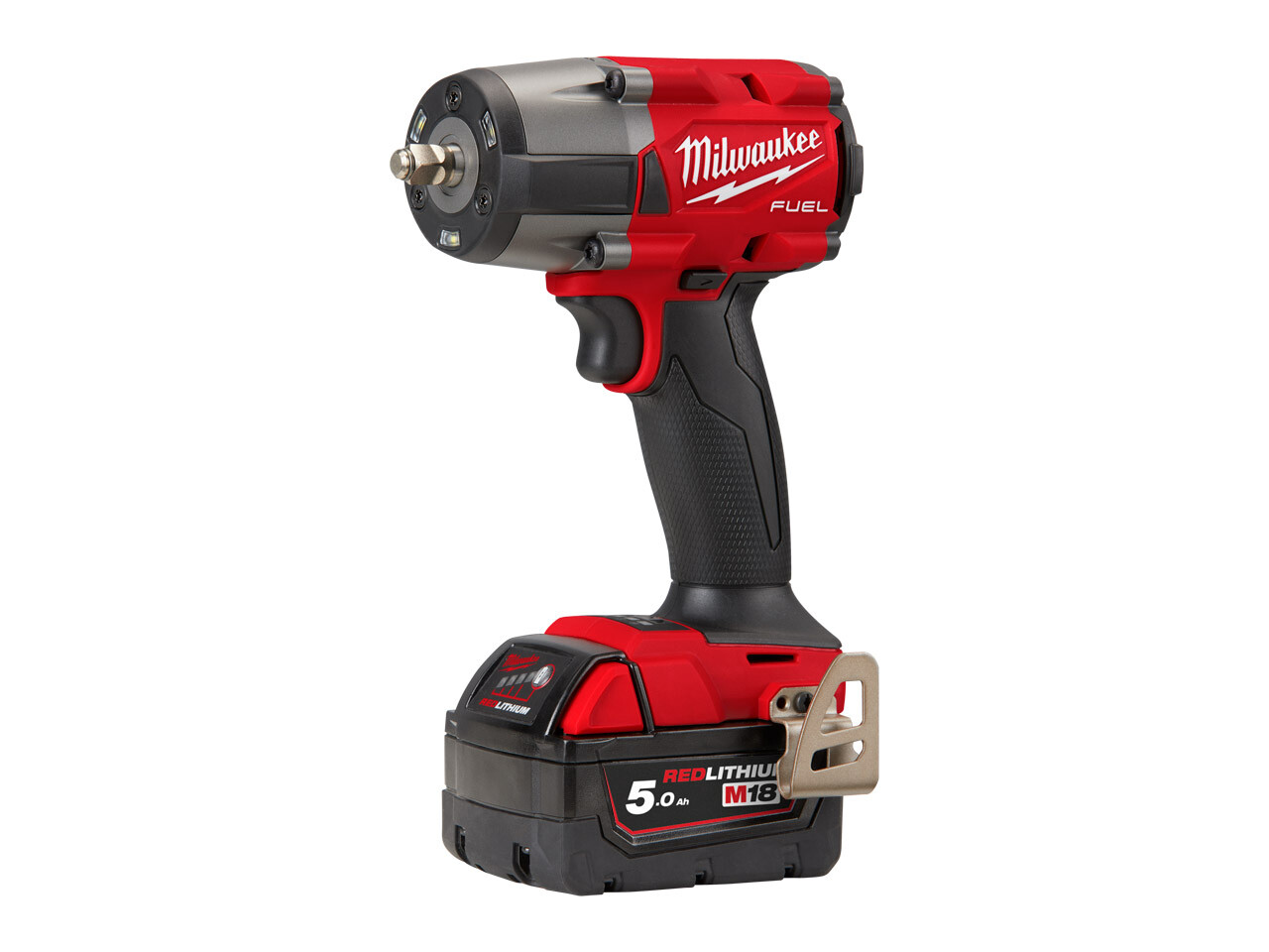 MILWAUKEE 1/2" HEAVY DUTY WRENCH C/W 2X 5AH BATTERIES & CHARGER IN CASE